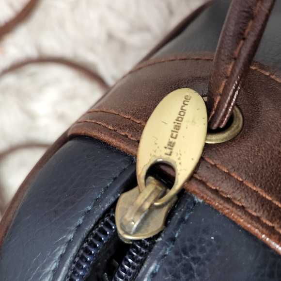 Vintage 90s Liz Claiborne Faux Leather Purse Bag Mini 1990s Preppy Academia Y2K - Picture 6 of 14